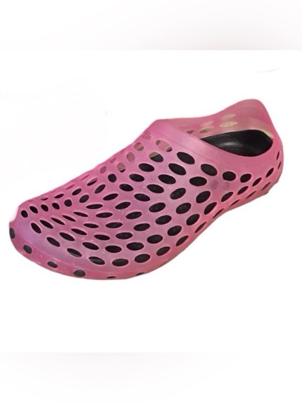 Pink Perforated Water Shoes Clogs Slip On Aqua Beach Pool Shower Flats Like New